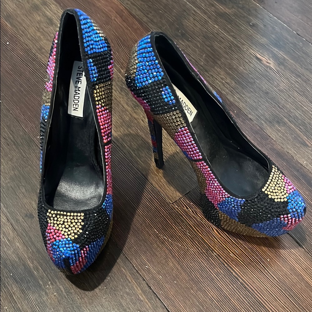 Steve Madden Multicolor Women's Rhinestone Heels